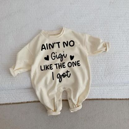 AIN'T NO GIGI LIKE THE ONE I GOT Baby Beige Romper - Beige - 2-3T - image 1
