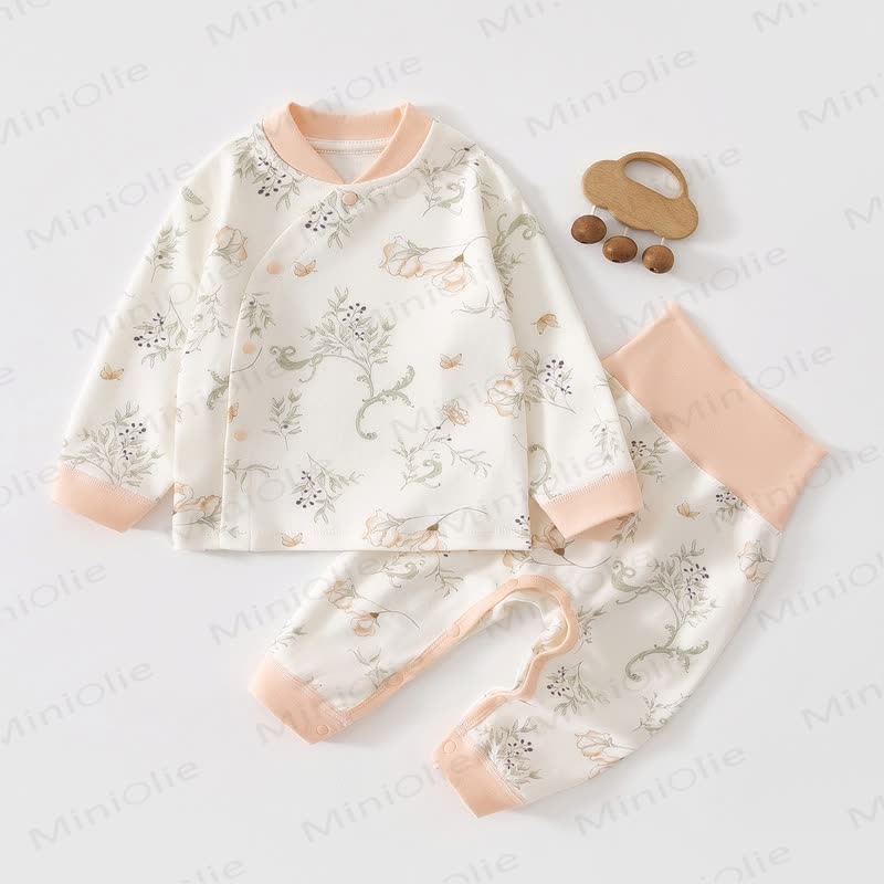 Baby Cartoon Top and Pants Pajamas 2-piece Set - Flower - 2-3T - image 6