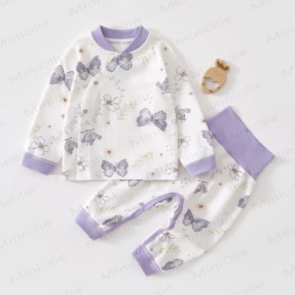 Baby Cartoon Top and Pants Pajamas 2-piece Set - Butterfly - 2-3T - image 9
