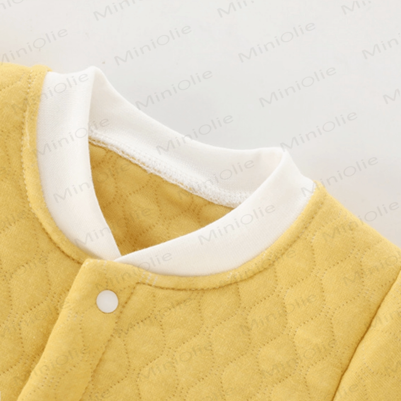 Baby Bear Quilted Contrast Color Romper - image 9