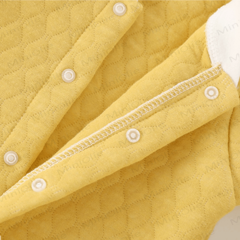 Baby Bear Quilted Contrast Color Romper - image 12