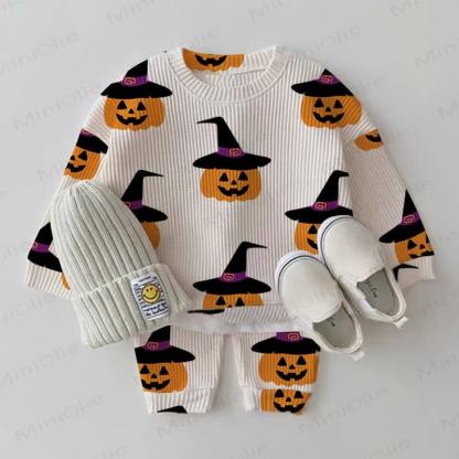 Baby Halloween Pumpkin Waffle 2-piece Set - White - 2-3T - image 1