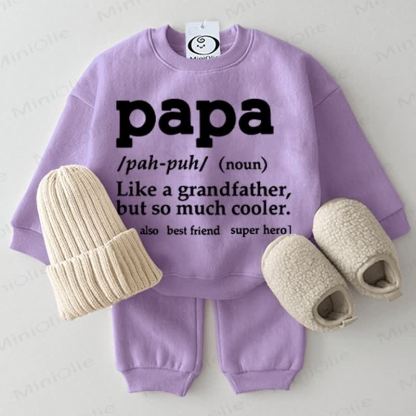PAPA LIKE A GRANDFATHER, BUT SO MUCH COOLER Baby 2-piece Purple Set - Purple - 2-3T - image 1