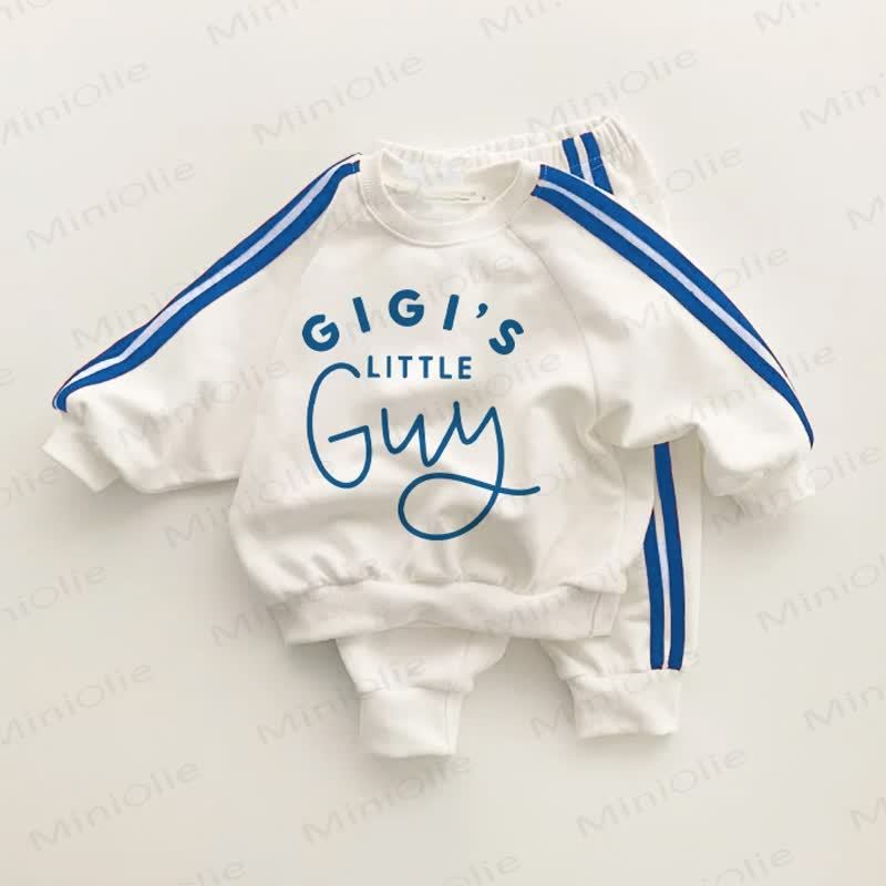 GIGI'S LITTLE GUY Baby Toddler Blue Striped 2-piece Set - White&Blue - 3-5T - image 1