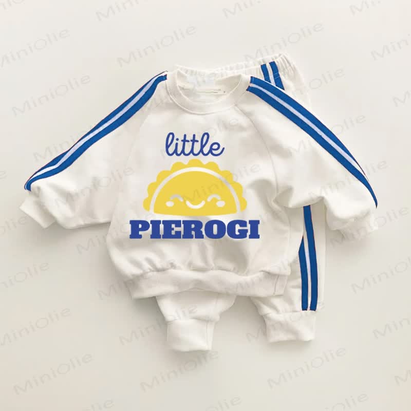 LITTLE PIEROGI Baby Toddler Blue Striped 2-piece Set - White&Blue - 3-5T - image 1