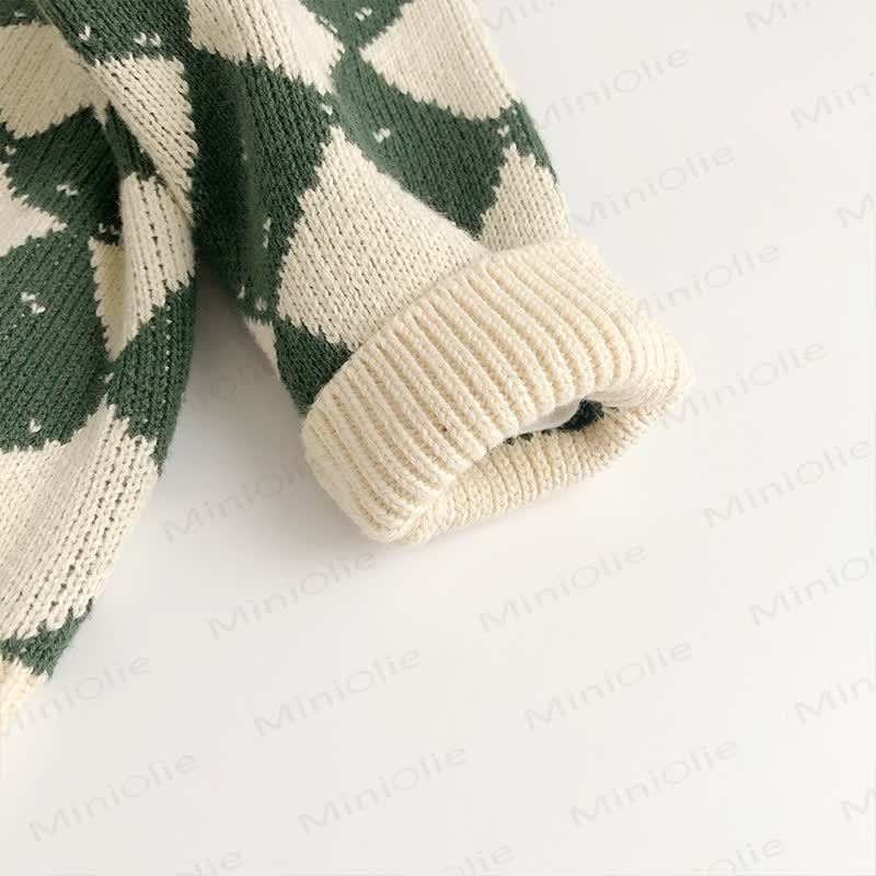 Toddler Knit Diamond Cardigan/Pants - image 5