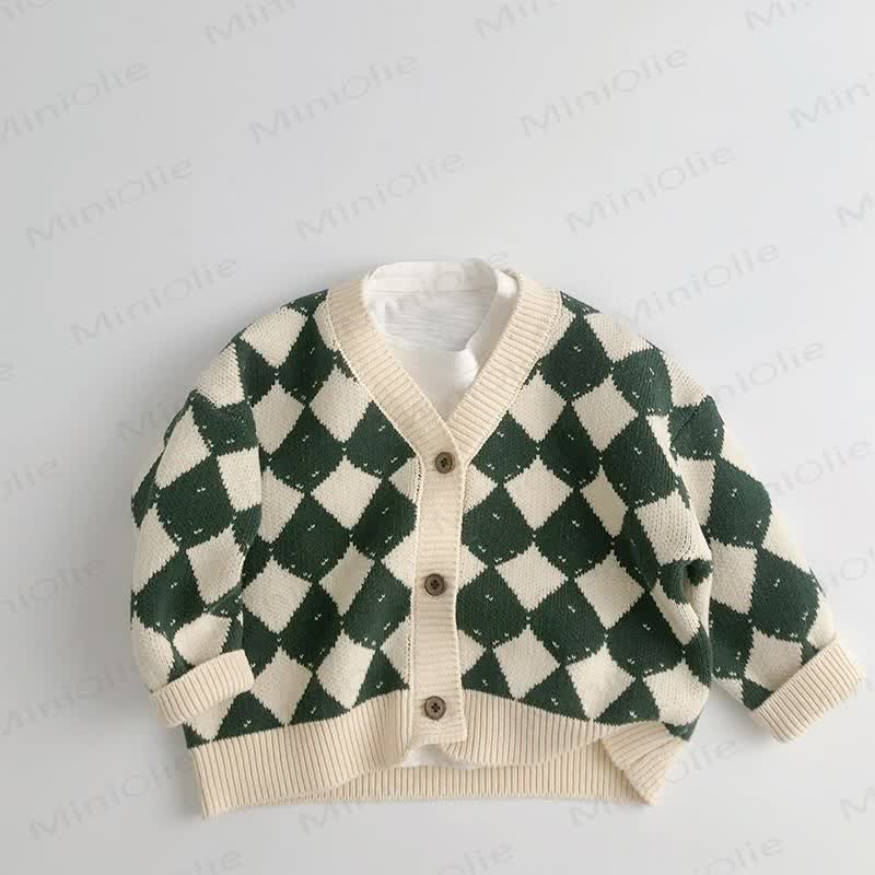 Toddler Knit Diamond Cardigan/Pants - Cardigan - 8Y - image 2