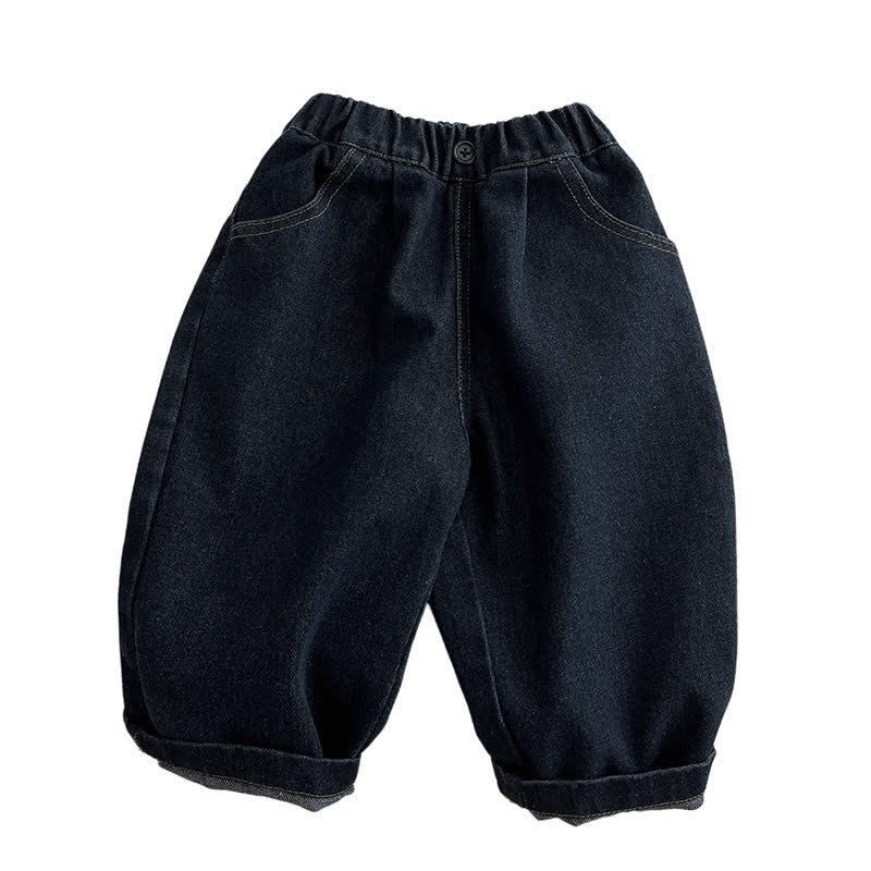 Baby Toddler Solid Color Denim Pants - image 3