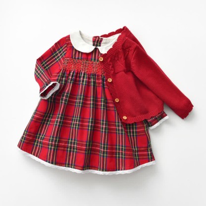 Baby Red Cardigan/Dress with headband - image 1