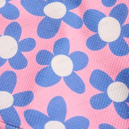 Baby Toddler Blue Flower Pink Waffle 2-piece Set - image 6
