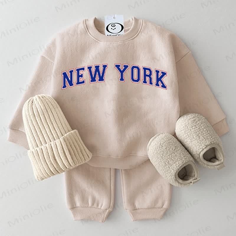 NEW YORK Baby 2-piece Beige Set - Beige - 2-3T - image 1