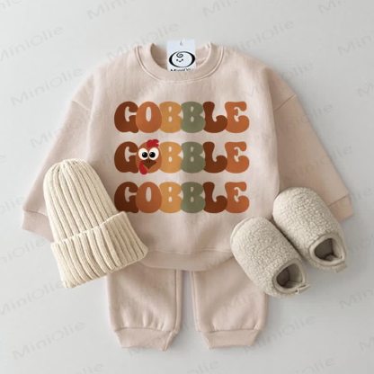 GOBBLE Baby 2-piece Beige Set - Beige - 2-3T - image 1