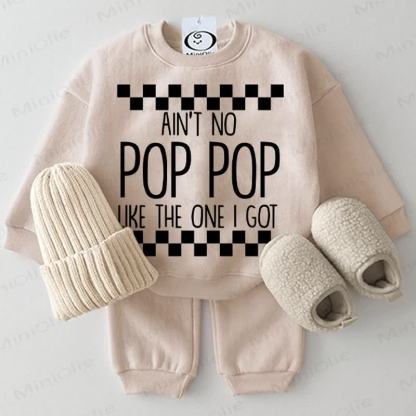 AIN'T NO POP POP LIKE THE ONE I GOT Baby 2-piece Beige Set - Beige - 2-3T - image 1