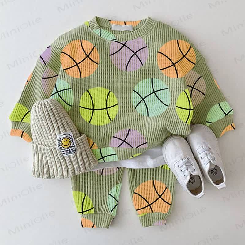 Baby Ball Green Waffle 2-piece Set - Green - 2-3T - image 1