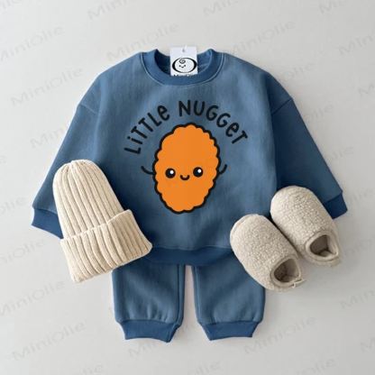 LITTLE NUGGET Baby Blue Sweatsuit 2-piece Set - Blue - 2-3T - image 1