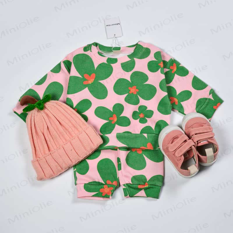 Baby Waffle Flower Pink 2-piece Set - image 2
