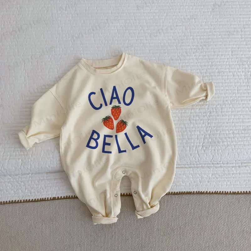 CIAO BELLA Strawberry Beige Romper - Beige - 2-3T - image 1