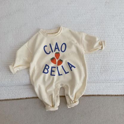 CIAO BELLA Strawberry Beige Romper - Beige - 2-3T - image 1