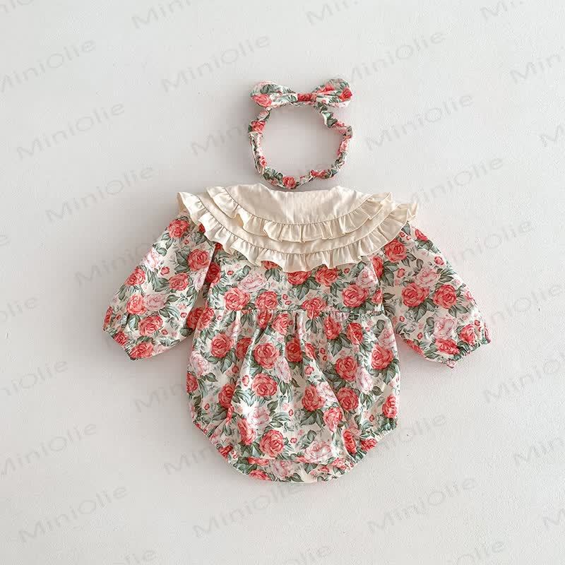 Baby Toddler Rose Red Dress/Bodysuit - image 4