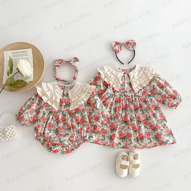 Baby Toddler Rose Red Dress/Bodysuit - image 2