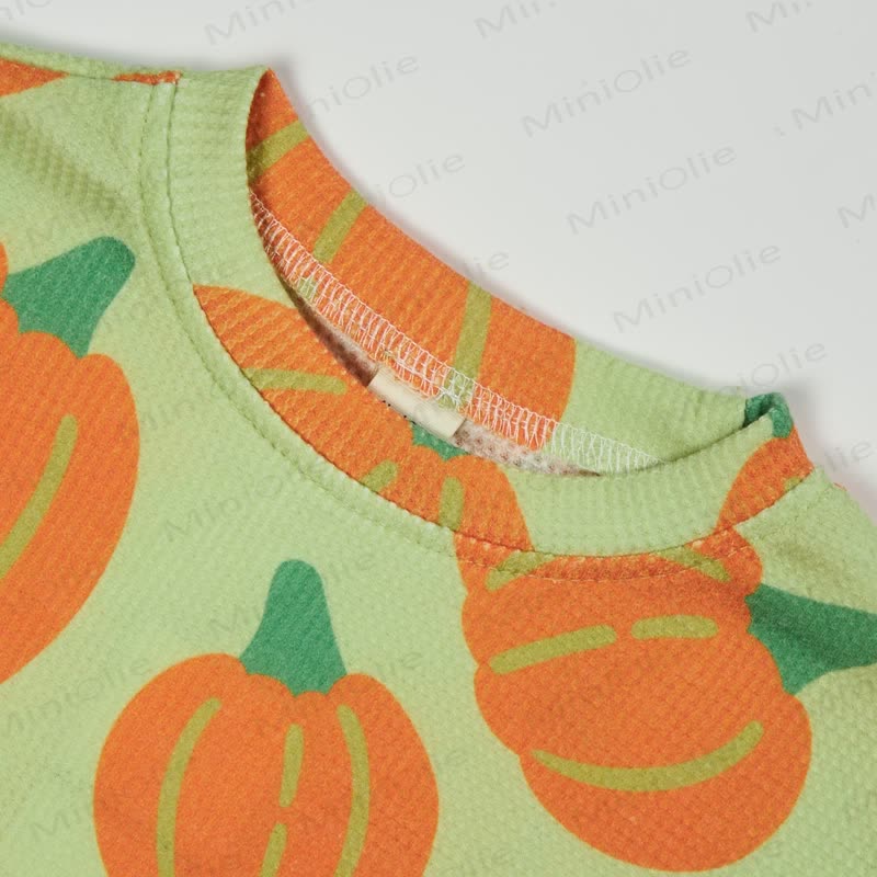 Baby Toddler Pumpkin Green Waffle 2-piece Set - image 4