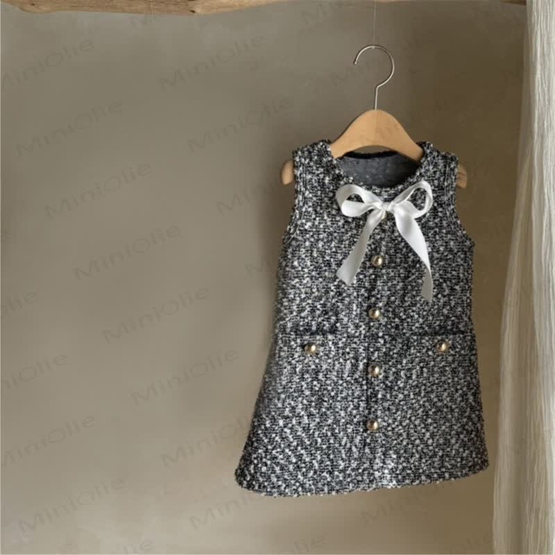 Baby Bow Sleeveless Dress - Black - 2-3T - image 2