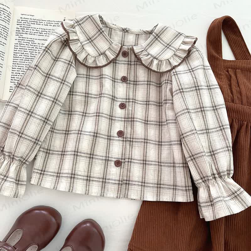 Toddler Corduroy Dress and Plaid Shirt - image 4