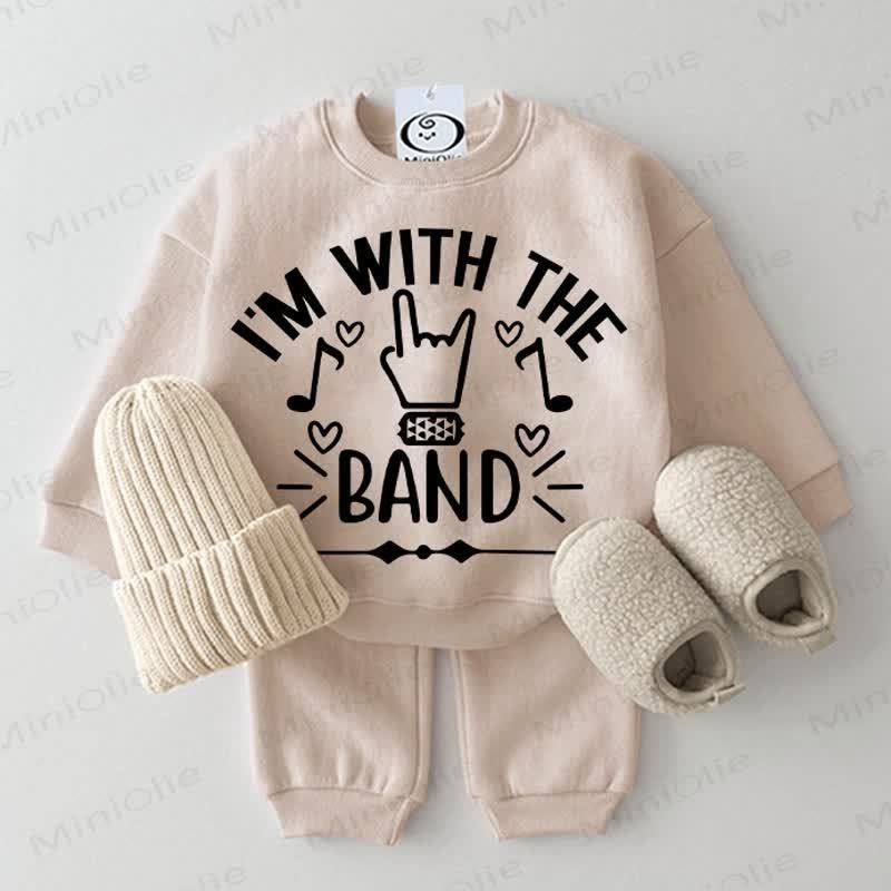 I'M WITH THE BAND Baby 2-piece Beige Set - Beige - 2-3T - image 1