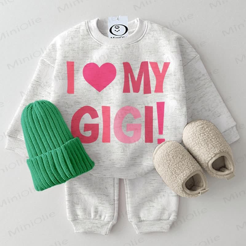 I ❤ MY GIGI! Baby 2-piece Light Grey Set - Light Grey - 2-3T - image 1