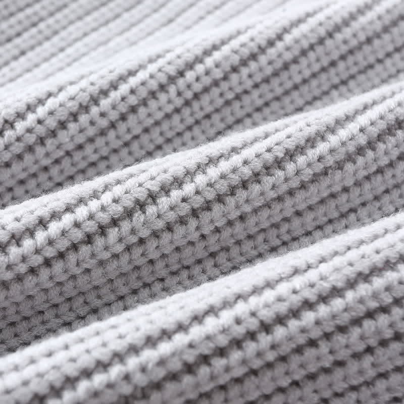 Kid Solid Color Crew Neck Knitted Sweater - image 16