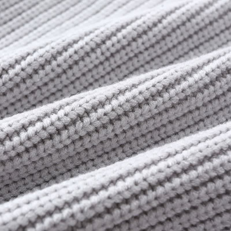 Kid Solid Color Crew Neck Knitted Sweater - image 16