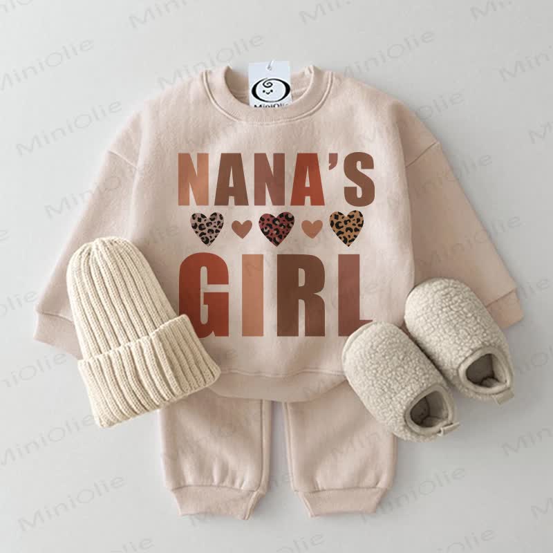 NANA'S GIRL Baby 2-piece Beige Set - Beige - 2-3T - image 1