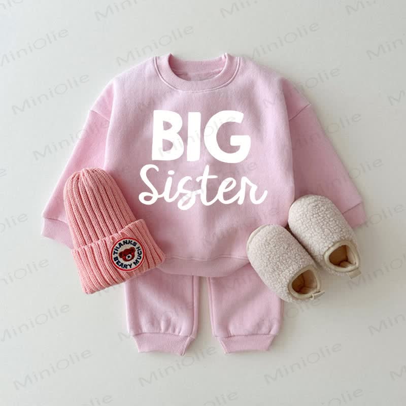 BIG/LITTLE SISTER Baby Pink 2-piece Set - Big Sis - 2-3T - image 1