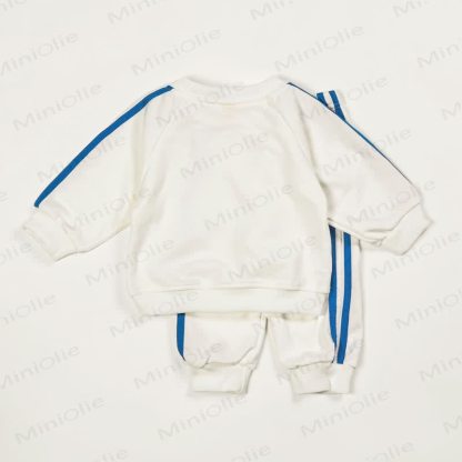 AL DENTE Baby Toddler Pasta Blue Striped 2-piece Set - image 2