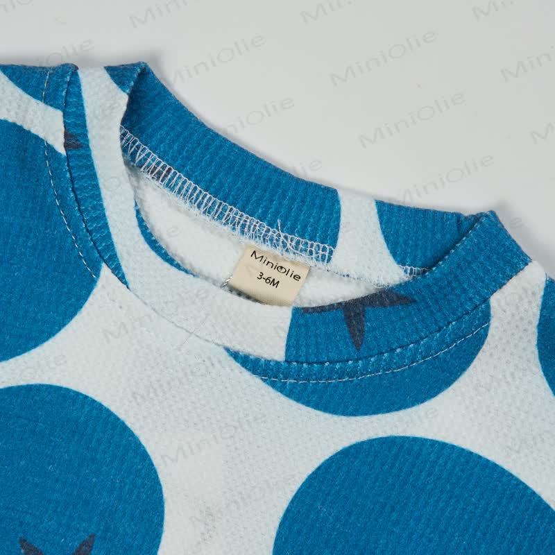 Baby Toddler Blueberry Beige Waffle 2-piece Set - image 5