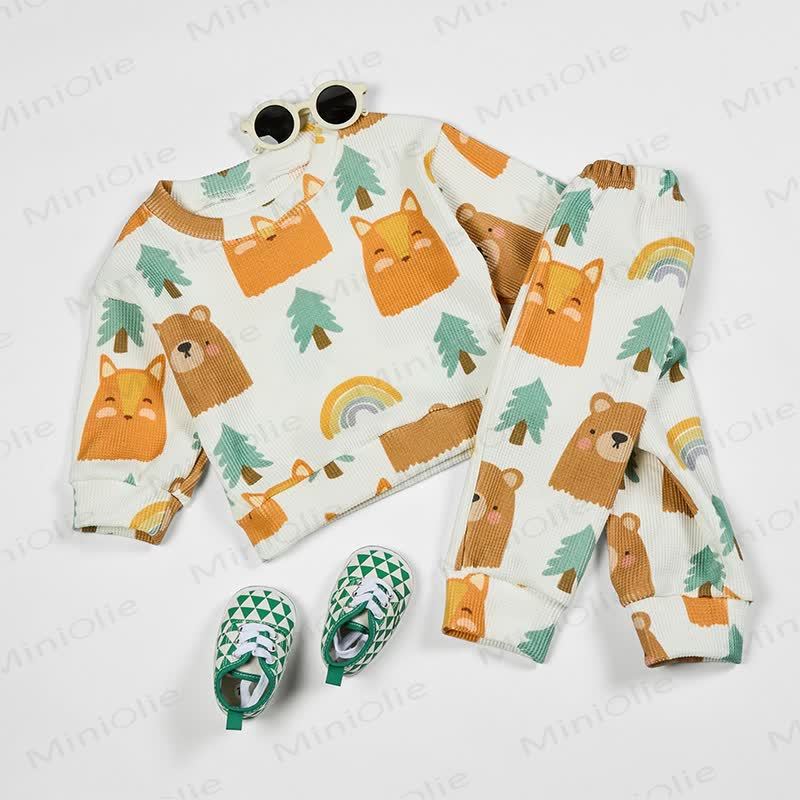Baby Bear Tree Rainbow Waffle 2-piece Set - image 4