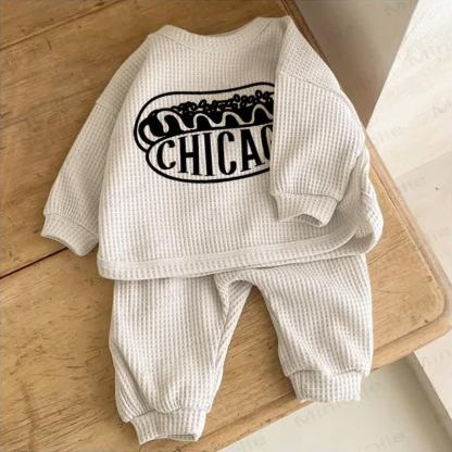 CHICAGO Baby Hot Dog Waffle 2-piece Set - Apricot - 2-3T - image 1