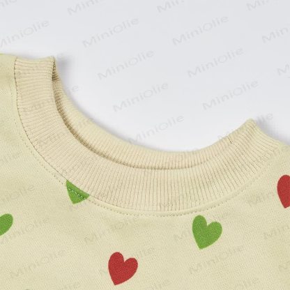 Baby Colorful Heart Sweatshirt and Pants 2-piece Set - image 5