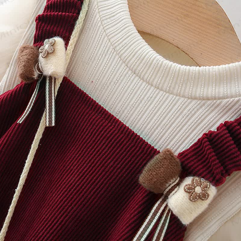 Baby Corduroy Dress with Flower Bag - image 4