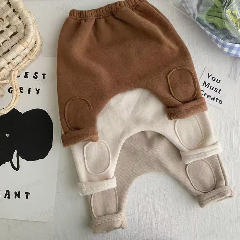 Baby Solid Color Fleece Jogger Pants - image 1