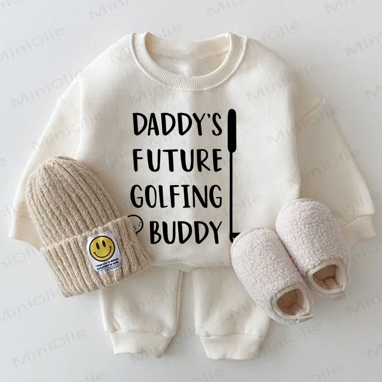 DADDY'S FUTURE GOLFING BUDDY Baby 2-piece White Set - White - 2-3T - image 1