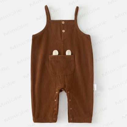 Baby Toddler Bunny Corduroy Overalls - Dark Coffee - 2-3T - image 5