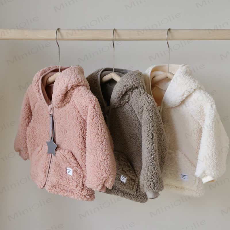 Toddler Kid Sherpa Hooded Jacket - image 1