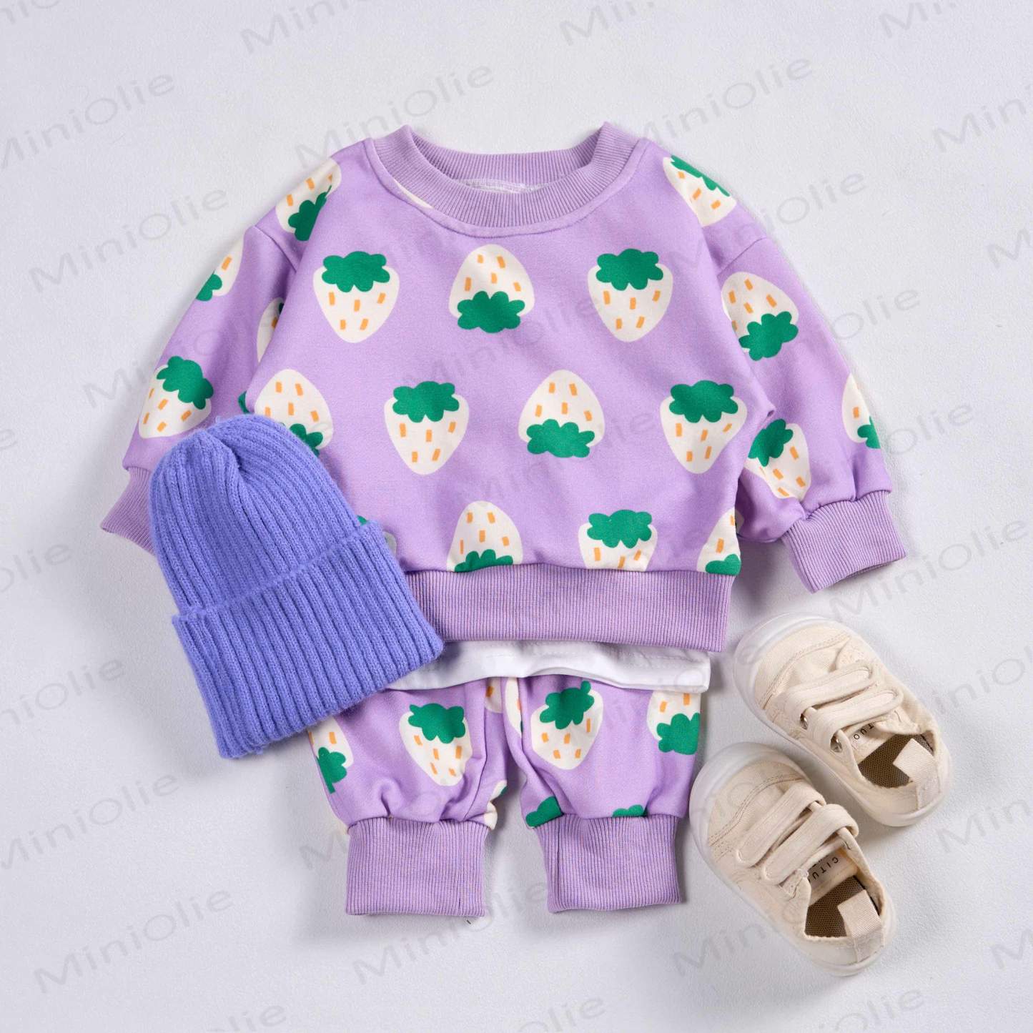 Baby White Strawberry 2-piece Purple Set - image 2