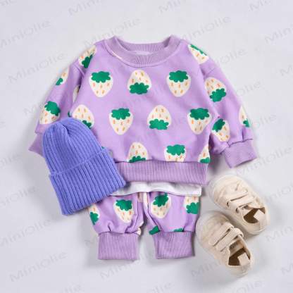 Baby White Strawberry 2-piece Purple Set - image 2