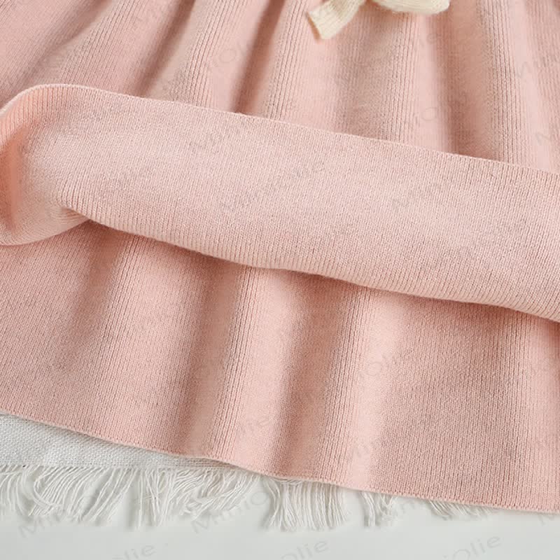 Toddler Girl Bow Baby Collar Dress - image 8