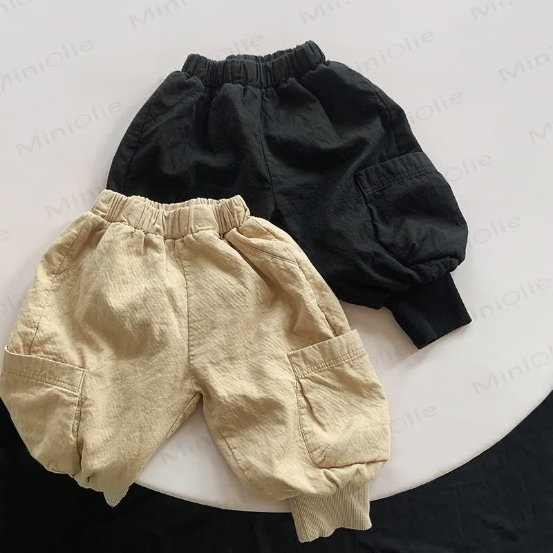 Toddler Solid Color Jogger Worker Pants - image 1