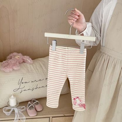 Baby Girl Mermaid Flower Quilted Pink Sweatshirt/Stripe Leggings Set - image 5