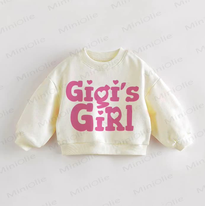 GIGI'S GIRL Baby Toddler Sweatshirt - Cream - 3-5T - image 1