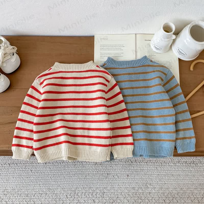 Baby Toddler Apple Striped Cardigan - image 4
